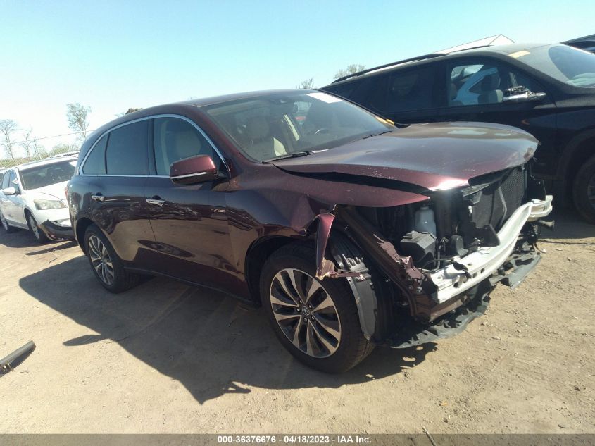 2016 ACURA MDX W/TECH/W/TECH - 5FRYD4H41GB018538