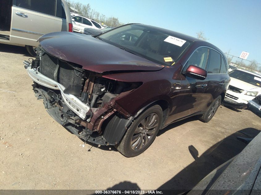 2016 ACURA MDX W/TECH/W/TECH - 5FRYD4H41GB018538
