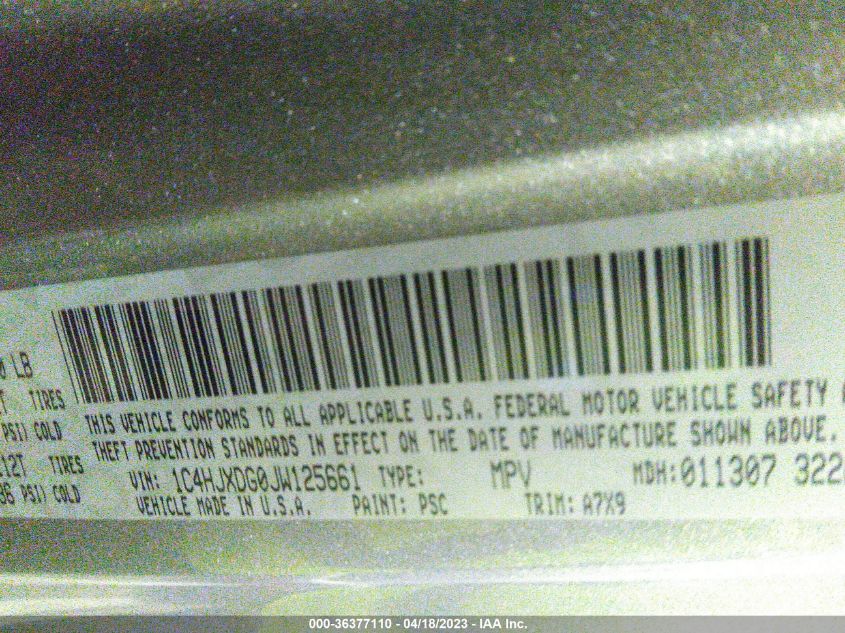 2018 JEEP WRANGLER UNLIMITED SPORT S - 1C4HJXDG0JW125661