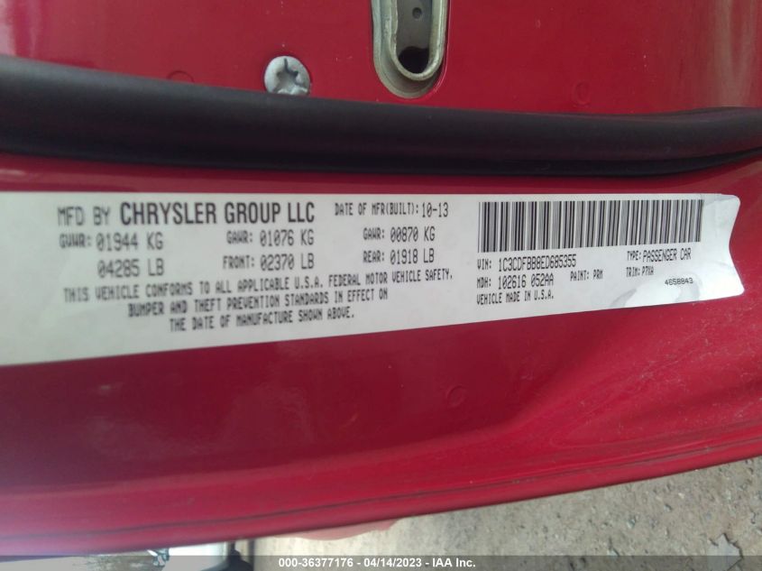 2014 DODGE DART SXT - 1C3CDFBB8ED685355