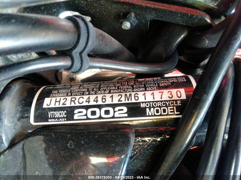 2002 HONDA VT750 CDC - JH2RC44612M611730