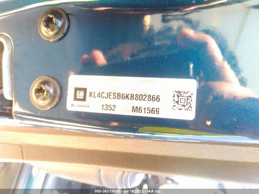 2019 BUICK ENCORE PREFERRED - KL4CJESB6KB802866