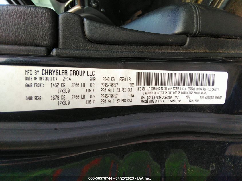 2014 JEEP GRAND CHEROKEE LAREDO - 1C4RJFAG1EC430810