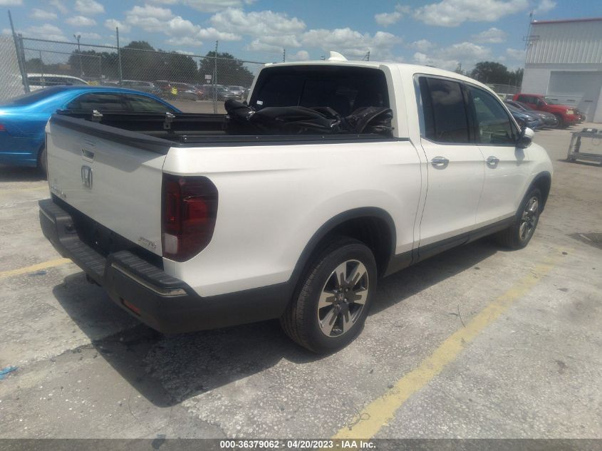 2019 HONDA RIDGELINE RTL-E - 5FPYK3F75KB028696
