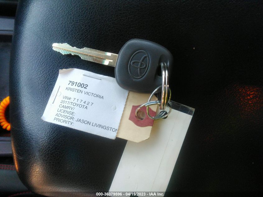 2017 TOYOTA CAMRY XLE/SE/LE/XSE - 4T1BF1FK6HU717427