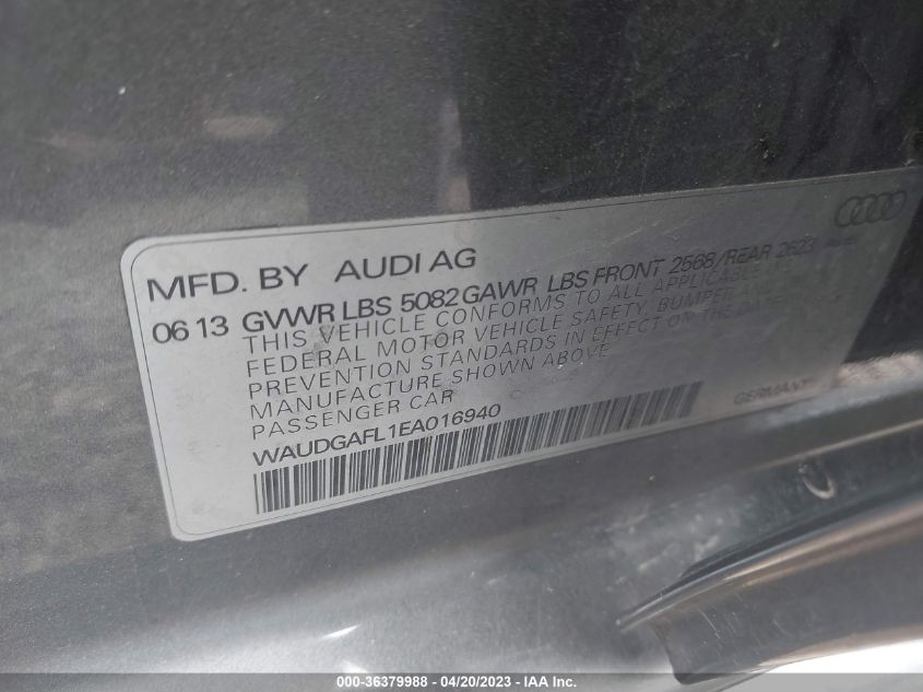 2014 AUDI S4 PREMIUM PLUS - WAUDGAFL1EA016940
