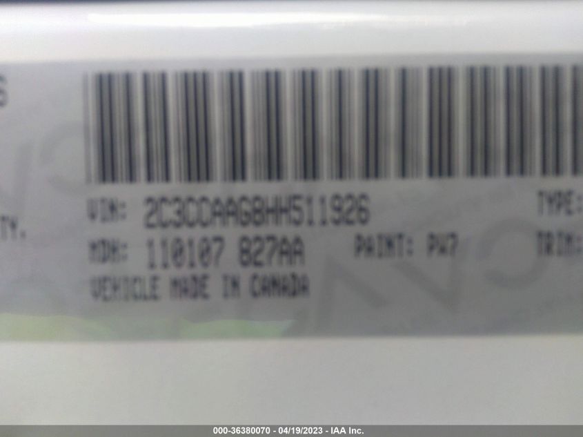 2017 CHRYSLER 300 LIMITED - 2C3CCAAG8HH511926