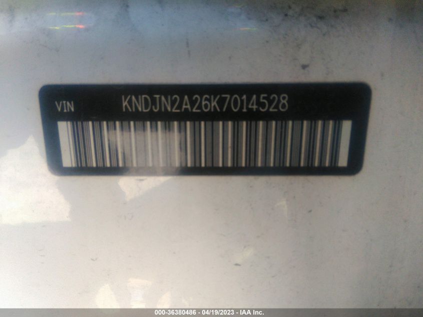 2019 KIA SOUL BASE - KNDJN2A26K7014528