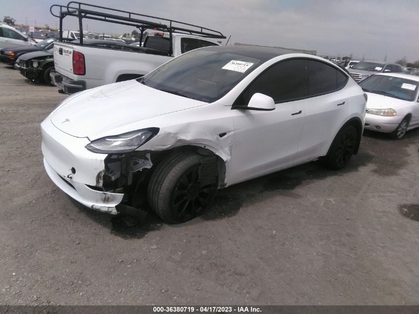 2022 TESLA MODEL Y LONG RANGE - 7SAYGDEE6NF317643