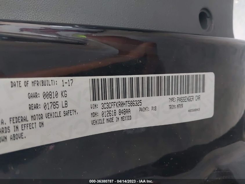 2017 FIAT 500 POP - 3C3CFFKR0HT586325