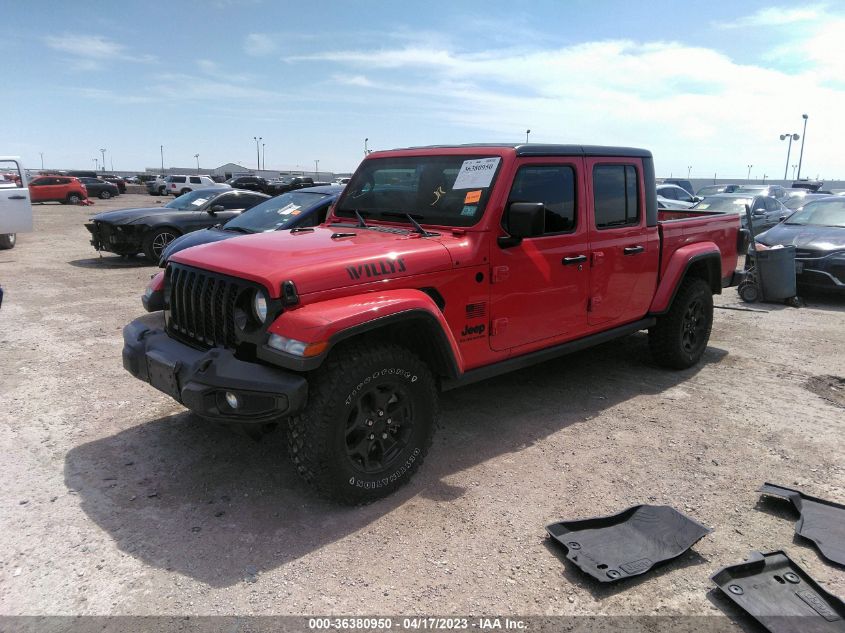 2021 JEEP GLADIATOR WILLYS SPORT - 1C6HJTAG0ML602387