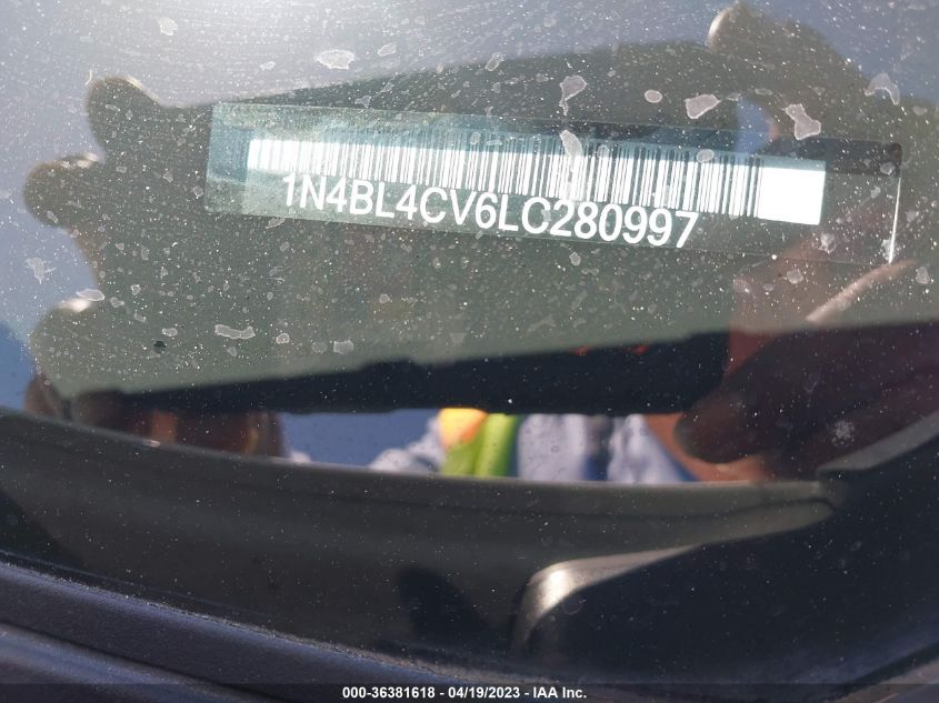 2020 NISSAN ALTIMA 2.5 SR - 1N4BL4CV6LC280997
