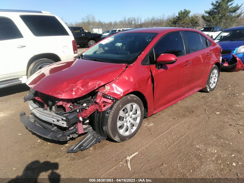 VIN JTDEPMAE3MJ137386 2021 TOYOTA COROLLA LE