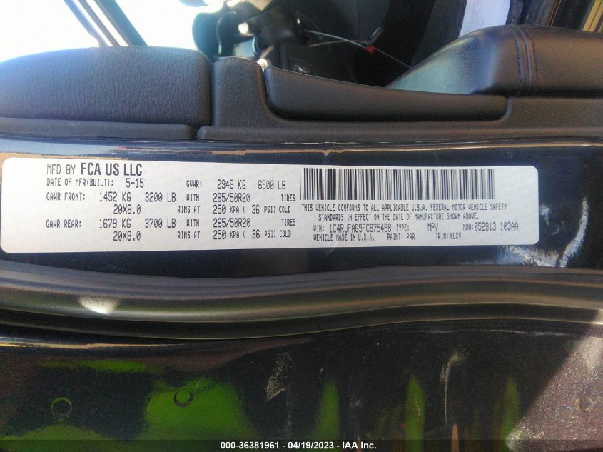 2015 JEEP GRAND CHEROKEE ALTITUDE - 1C4RJFAG9FC875488