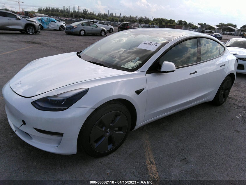 VIN 5YJ3E1EB0NF193077 2022 TESLA MODEL 3 LONG RANGE