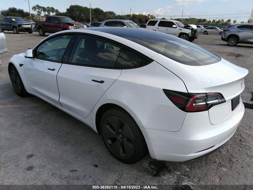 VIN 5YJ3E1EB0NF193077 2022 TESLA MODEL 3 LONG RANGE