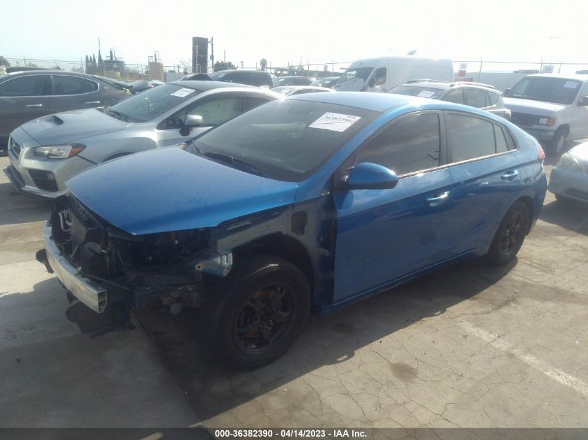 2017 HYUNDAI IONIQ HYBRID BLUE - KMHC65LC7HU056578