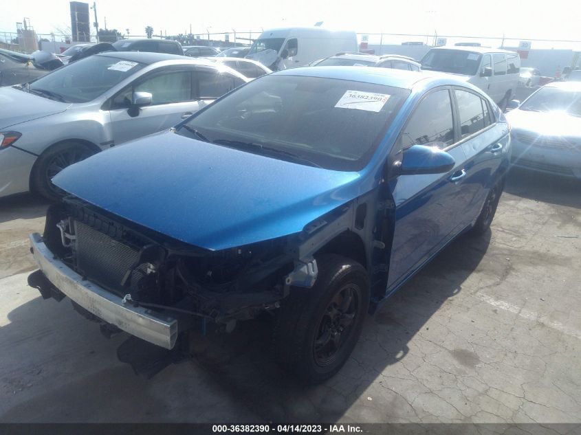2017 HYUNDAI IONIQ HYBRID BLUE - KMHC65LC7HU056578