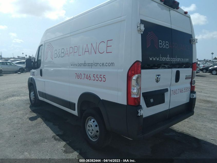 2018 RAM PROMASTER CARGO VAN - 3C6TRVCG9JE106536