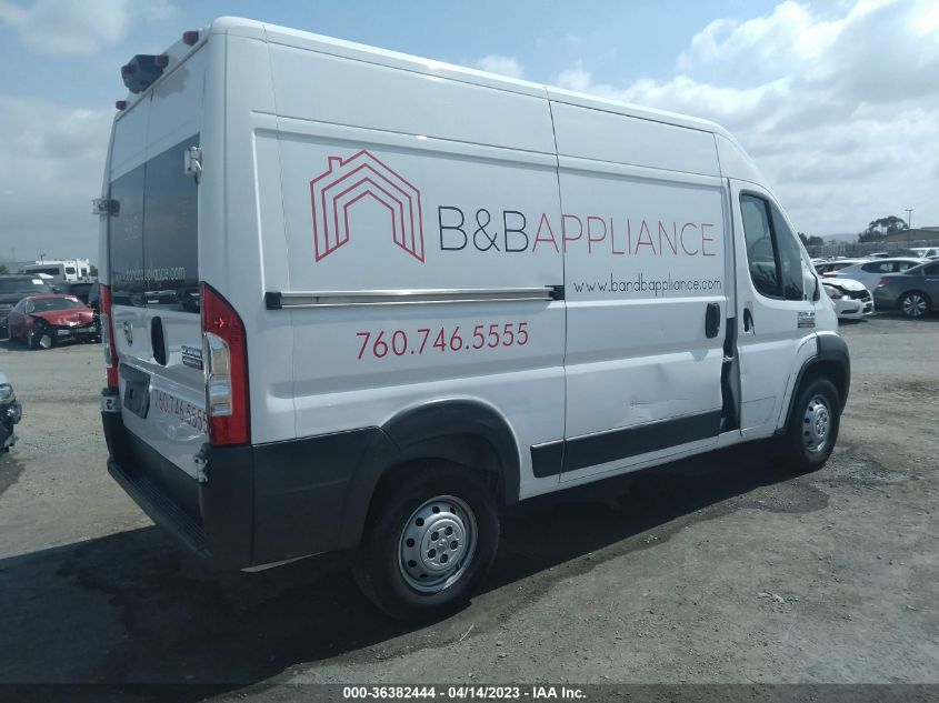 2018 RAM PROMASTER CARGO VAN - 3C6TRVCG9JE106536