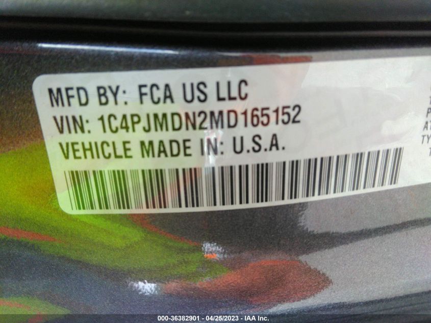 2021 JEEP CHEROKEE LIMITED - 1C4PJMDN2MD165152