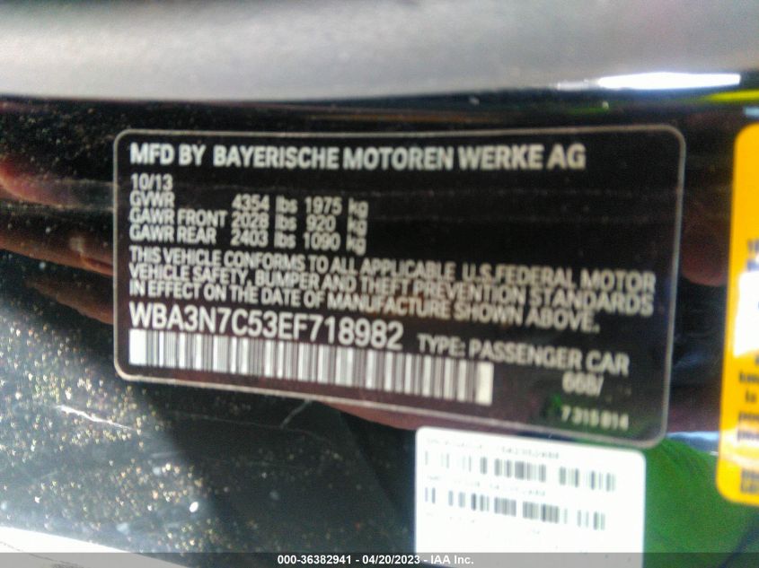 2014 BMW 4 SERIES 428I - WBA3N7C53EF718982