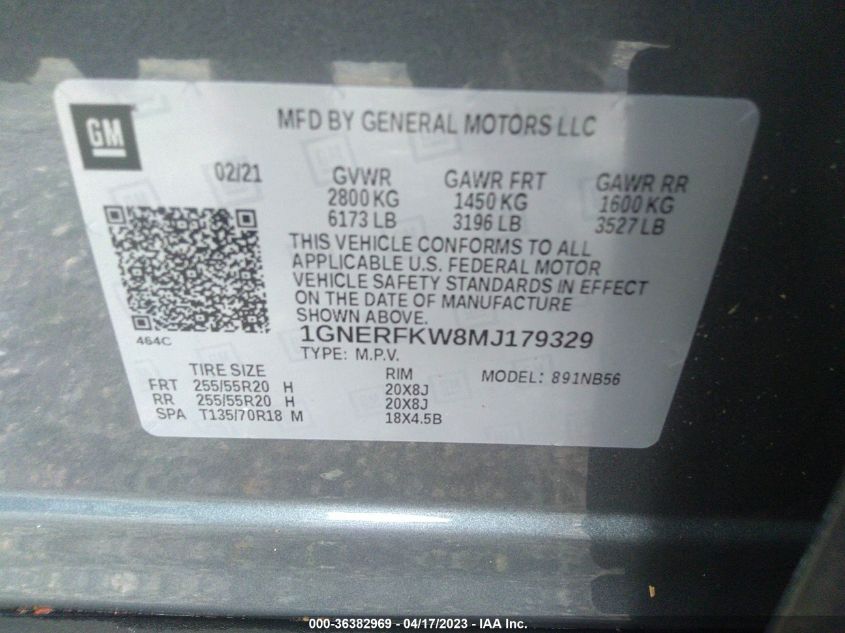 2021 CHEVROLET TRAVERSE LS - 1GNERFKW8MJ179329