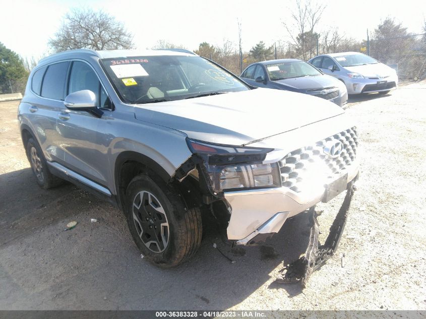 KM8S2DA15MU005870 HYUNDAI SANTA FE HYBRID BLUE 2021