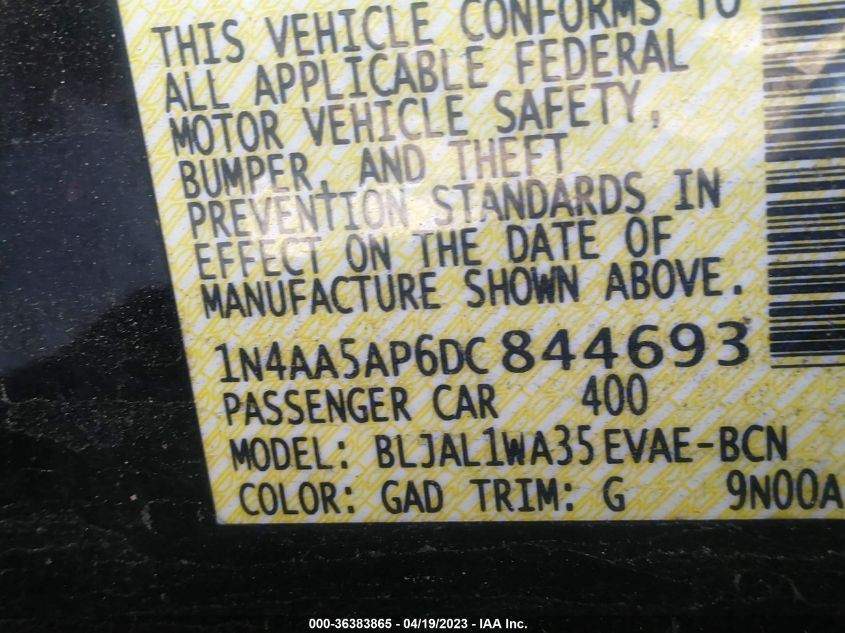 2013 NISSAN MAXIMA 3.5 SV - 1N4AA5AP6DC844693