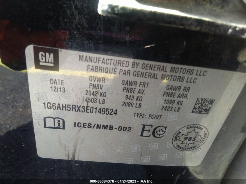 2014 CADILLAC ATS LUXURY AWD - 1G6AH5RX3E0149524