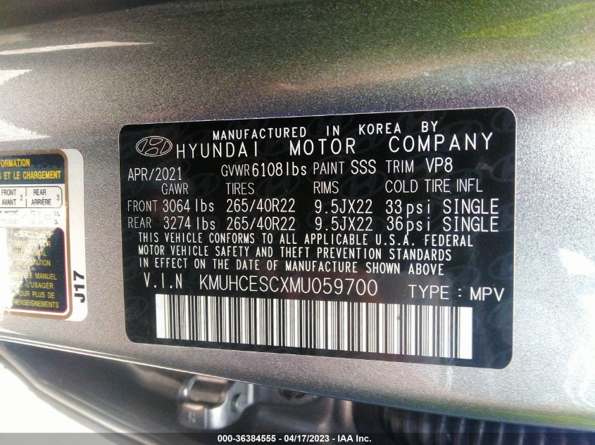 2021 GENESIS GV80 KMUHCESCXMU059700