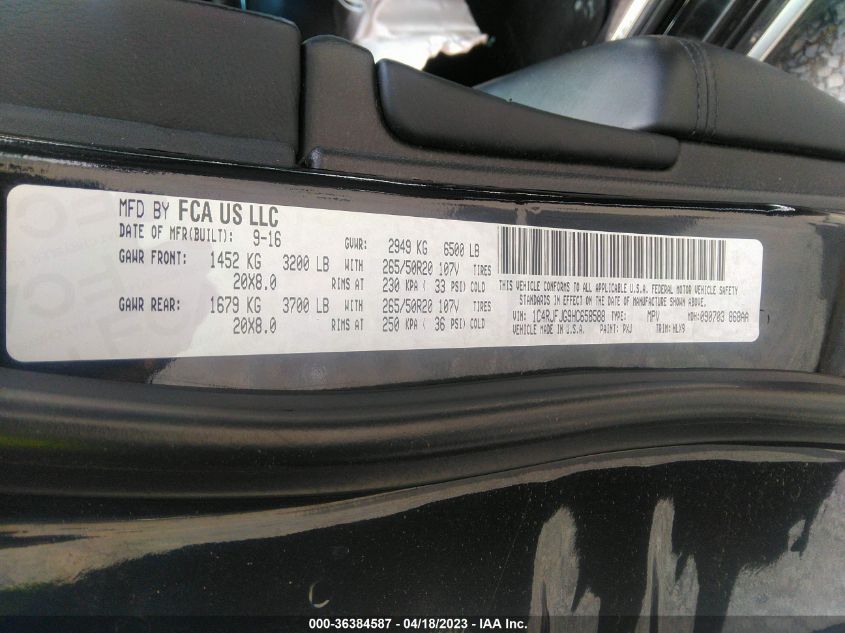 2017 JEEP GRAND CHEROKEE SUMMIT - 1C4RJFJG9HC658588