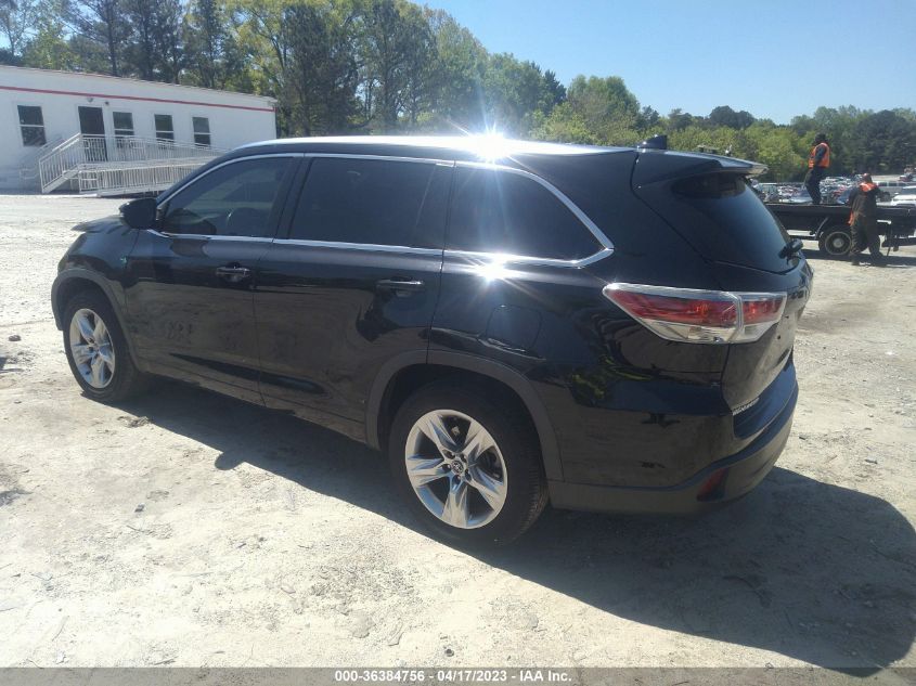 2016 TOYOTA HIGHLANDER LIMITED - 5TDYKRFHXGS155404