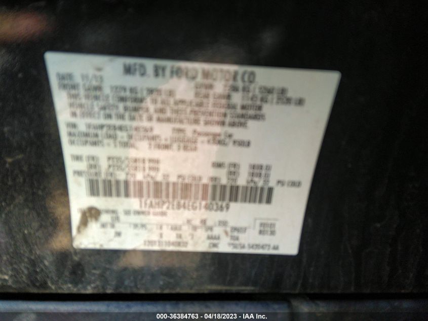 2014 FORD TAURUS SEL - 1FAHP2E84EG140369