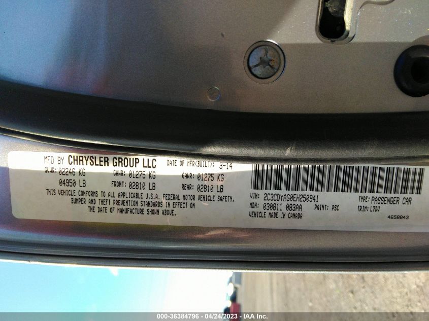 2014 DODGE CHALLENGER SXT - 2C3CDYAG0EH250941