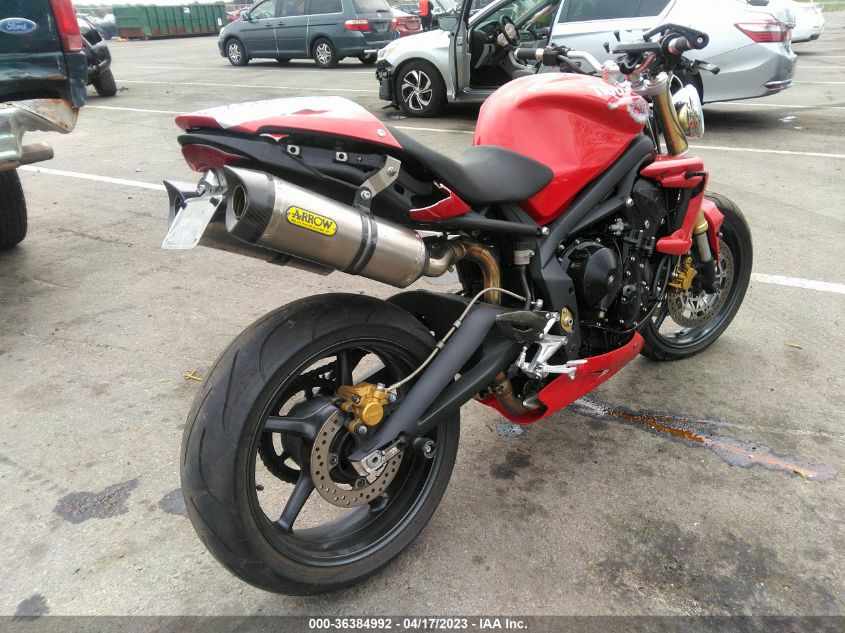 2011 TRIUMPH MOTORCYCLE STREET TRIPLE 675 SMTD01NEXBT464492