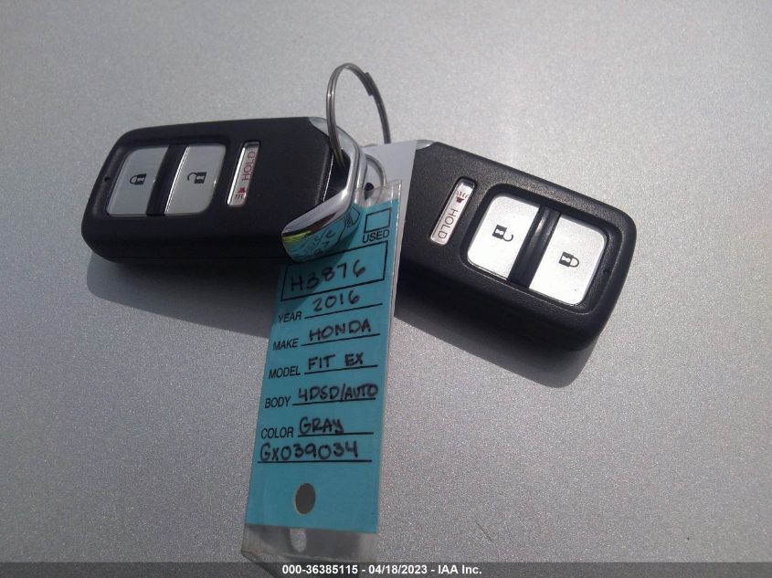 2016 HONDA FIT EX - JHMGK5H72GX039034