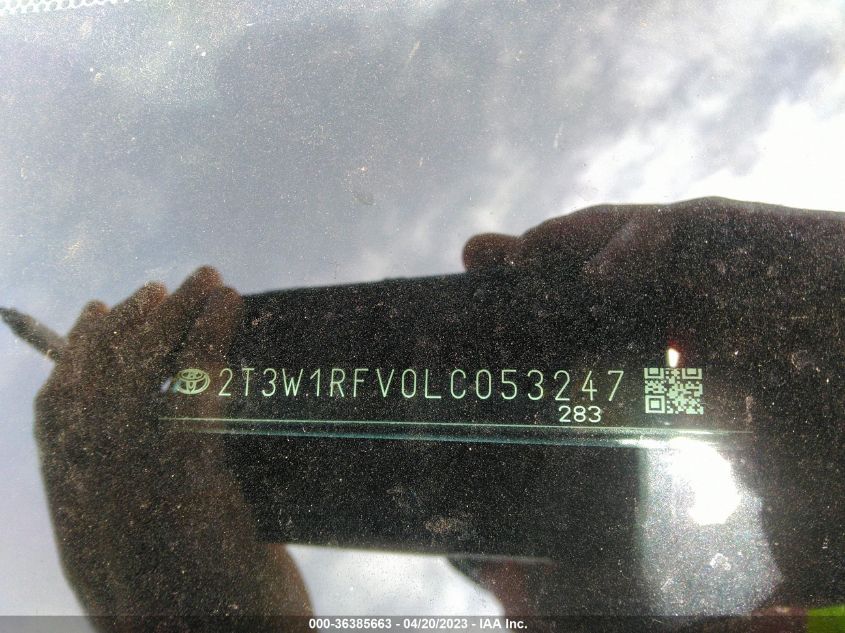 2020 TOYOTA RAV4 XLE - 2T3W1RFV0LC053247