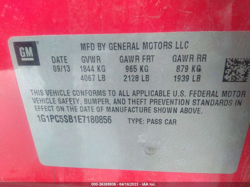 2014 CHEVROLET CRUZE 1LT - 1G1PC5SB1E7180856