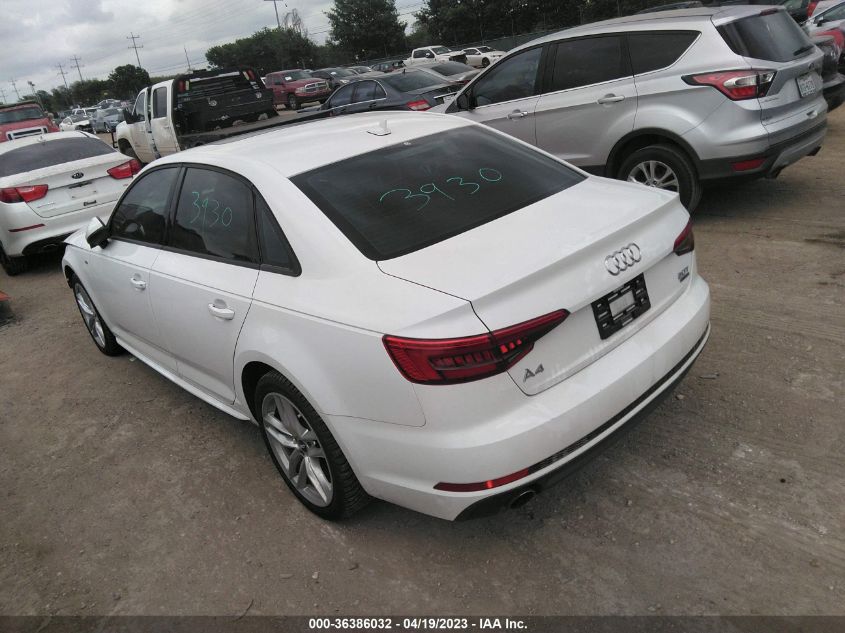 2017 AUDI A4 SEASON OF AUDI PREMIUM - WAUDNAF44HN056991