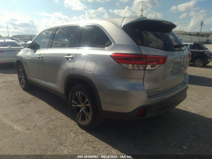 2019 TOYOTA HIGHLANDER LE - 5TDZARFH8KS055429