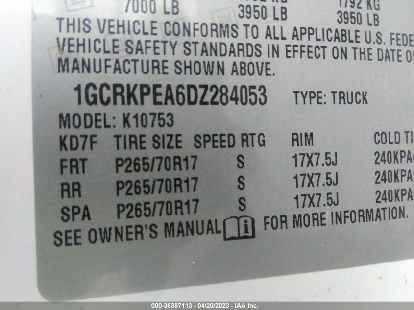 2013 CHEVROLET SILVERADO 1500 WORK TRUCK - 1GCRKPEA6DZ284053