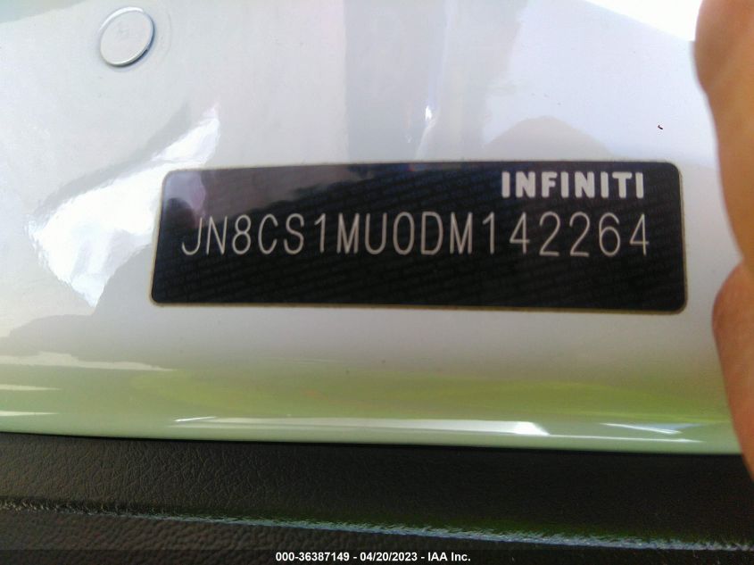 2013 INFINITI FX37 - JN8CS1MU0DM142264