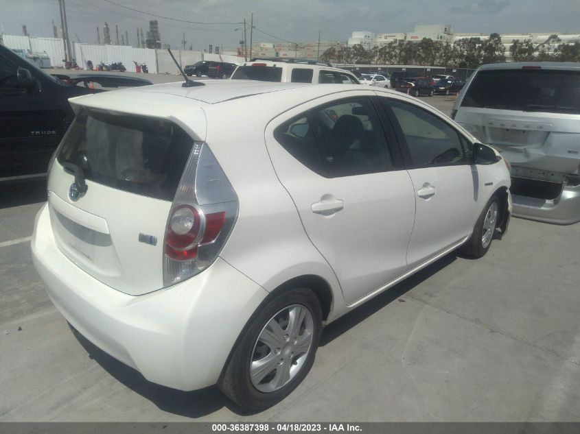 2014 TOYOTA PRIUS C ONE/THREE/TWO/FOUR - JTDKDTB39E1064299