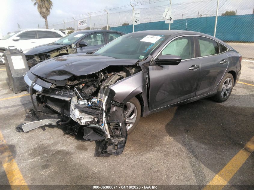 2019 HONDA INSIGHT EX 19XZE4F53KE022846