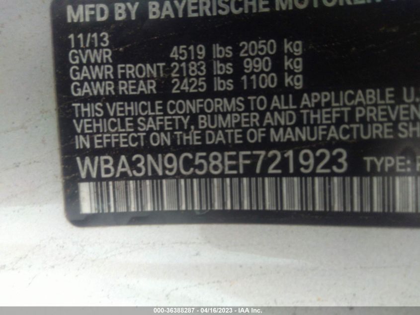 2014 BMW 4 SERIES 428I XDRIVE - WBA3N9C58EF721923