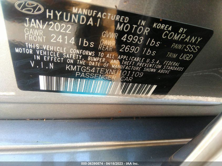 2022 GENESIS G70 3.3T KMTG54TEXNU101109