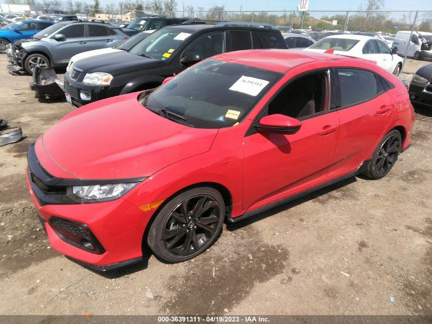 2019 HONDA CIVIC HATCHBACK SPORT - SHHFK7H40KU214820