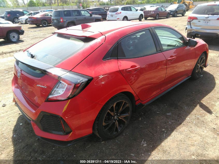 2019 HONDA CIVIC HATCHBACK SPORT - SHHFK7H40KU214820