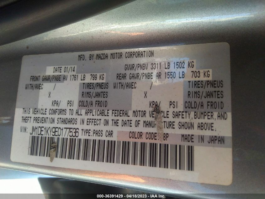 2014 MAZDA MAZDA2 SPORT - JM1DE1KY9E0177536